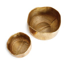 Amelia Gold Metal Cachepot Planters, Set of 2 - BlueJay Avenue