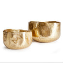 Amelia Gold Metal Cachepot Planters, Set of 2 - BlueJay Avenue