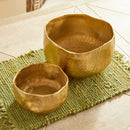 Amelia Gold Metal Cachepot Planters, Set of 2 - BlueJay Avenue