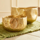 Amelia Gold Metal Cachepot Planters, Set of 2 - BlueJay Avenue