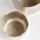 Amelia Silver Metal Cachepot Indoor Planters, Set of 2 - BlueJay Avenue