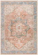Amelie Rust Traditional Washable Rug - BlueJay Avenue