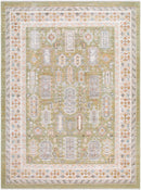 Amir Sage Green Traditional Washable Area Rug - BlueJay Avenue