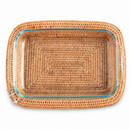 Anchor Hand Woven Rattan 3 Qt Rectangular Casserole Holder - BlueJay Avenue