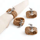 Anchor Hand Woven Rattan Napkin Rings – Set of 4 - BlueJay Avenue