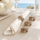 Anchor Hand Woven Rattan Napkin Rings – Set of 4 - BlueJay Avenue