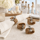 Anchor Hand Woven Rattan Napkin Rings – Set of 4 - BlueJay Avenue