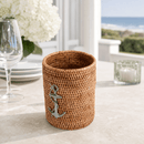 Anchor Hand Woven Wicker Rattan Utensils Holder - BlueJay Avenue