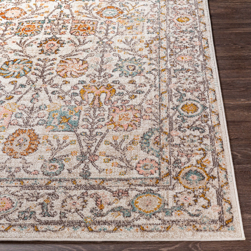 Ankara Dusty Pink Machine Woven Traditional Area Rug - BlueJay Avenue