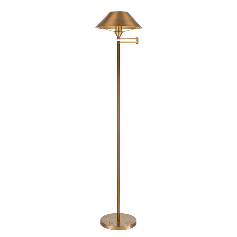 Arcadia Gold Floor Lamp in Aged Brass - BlueJay Avenue