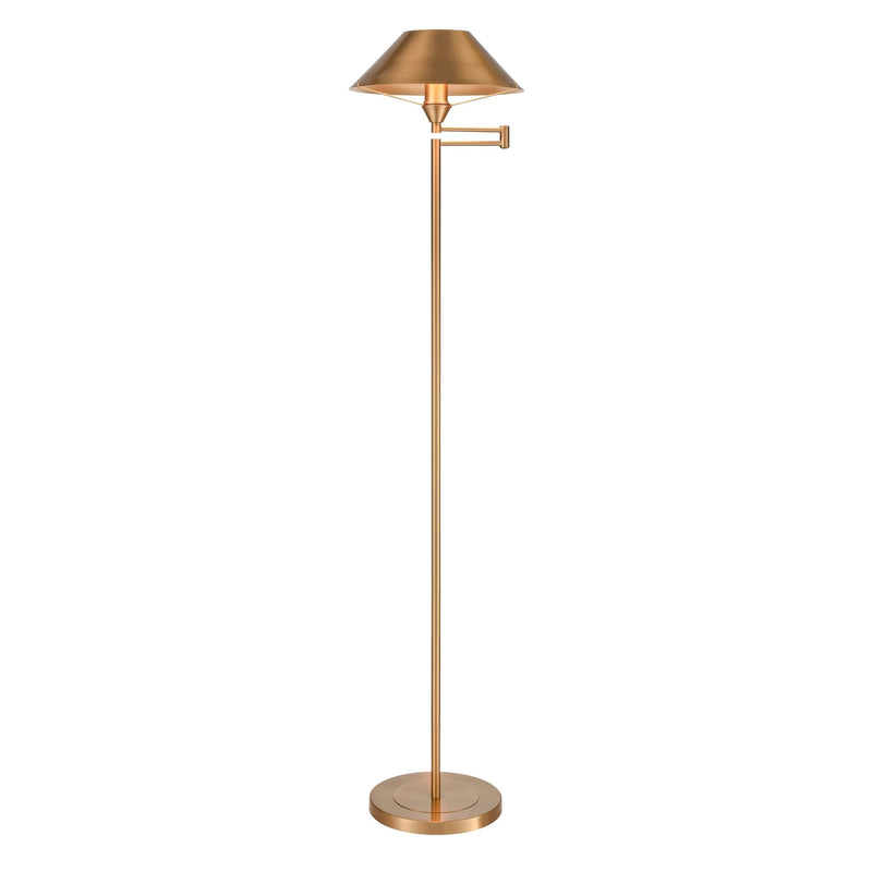 Arcadia Gold Floor Lamp in Aged Brass - BlueJay Avenue