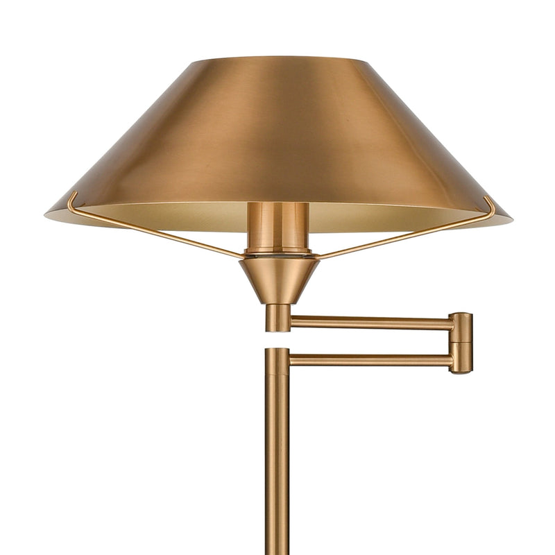 Arcadia Gold Floor Lamp in Aged Brass - BlueJay Avenue