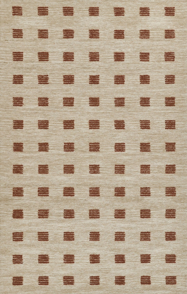 Archer Hand Tufted Rust Modern Wool Rug - BlueJay Avenue