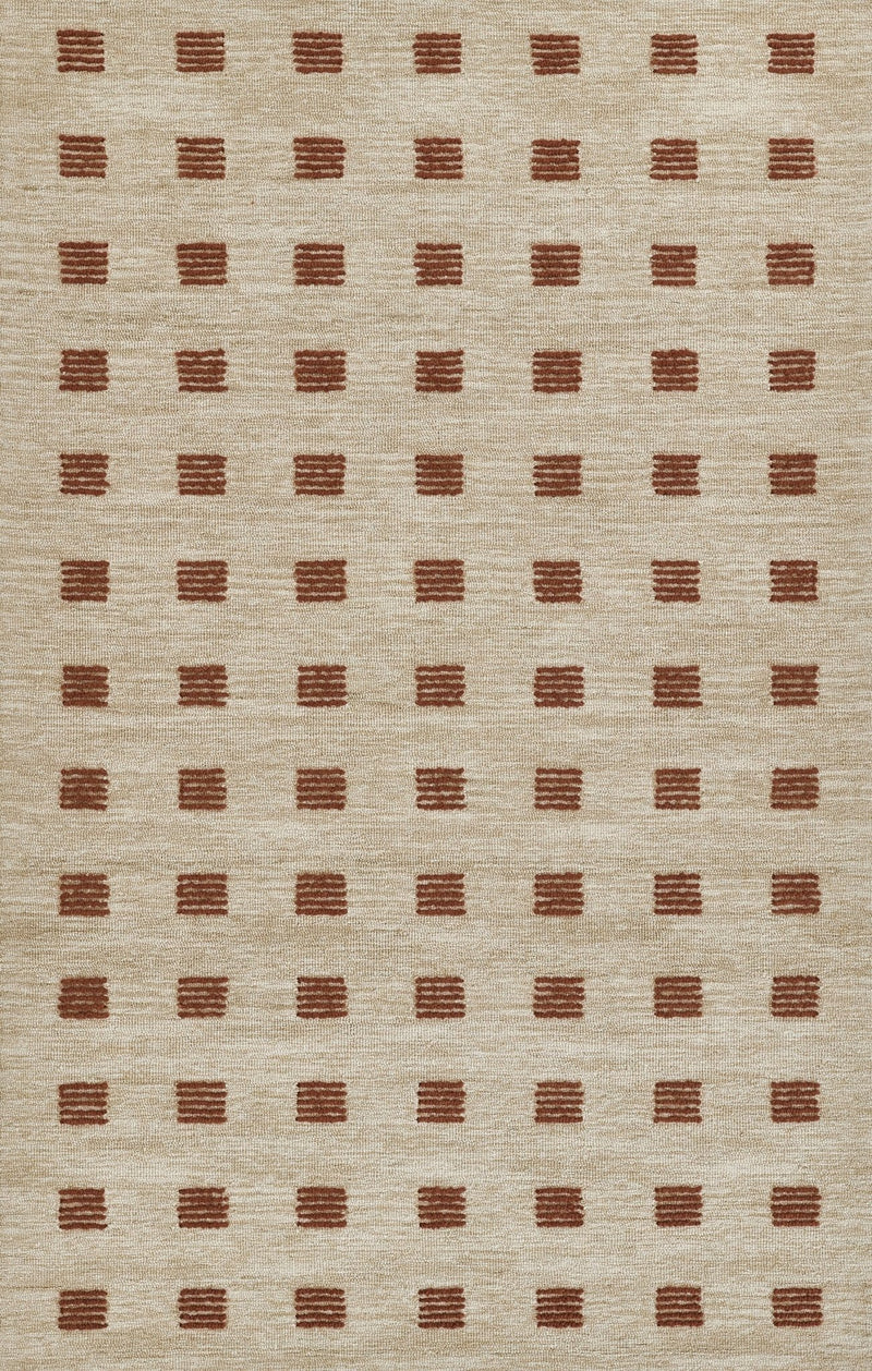 Archer Hand Tufted Rust Modern Wool Rug - BlueJay Avenue