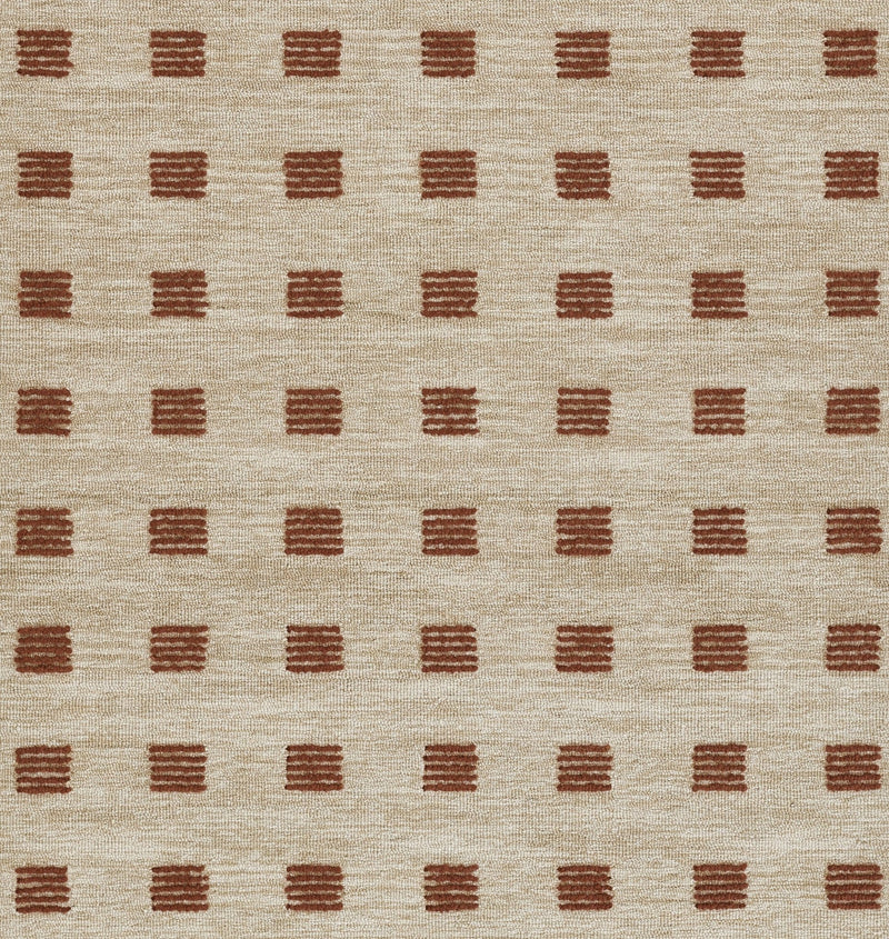 Archer Hand Tufted Rust Modern Wool Rug - BlueJay Avenue