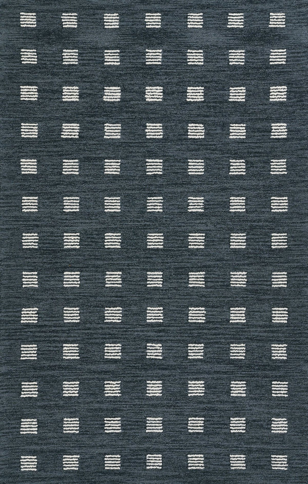 Archer Hand Tufted Wool Blue Area Rug - BlueJay Avenue