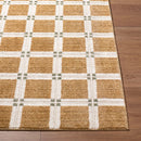 Aria Caramel Modern Checkered Area Rug - BlueJay Avenue