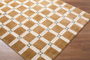 Aria Caramel Modern Checkered Area Rug - BlueJay Avenue