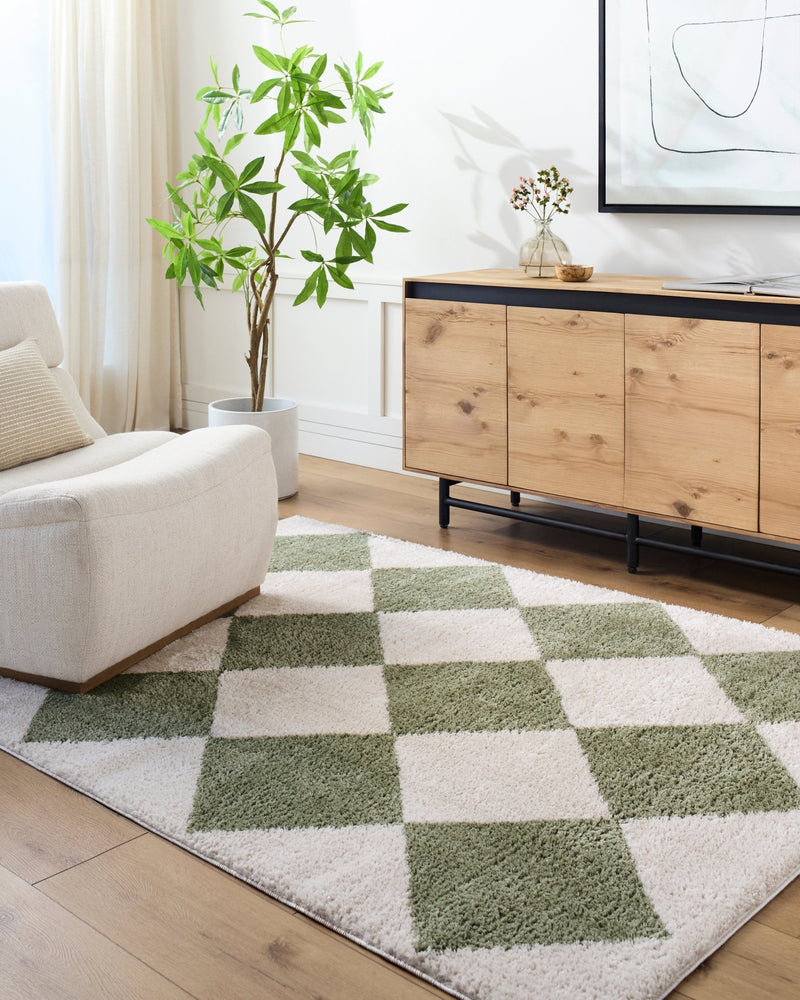 Arte Diamond Washable Shag Rug - BlueJay Avenue