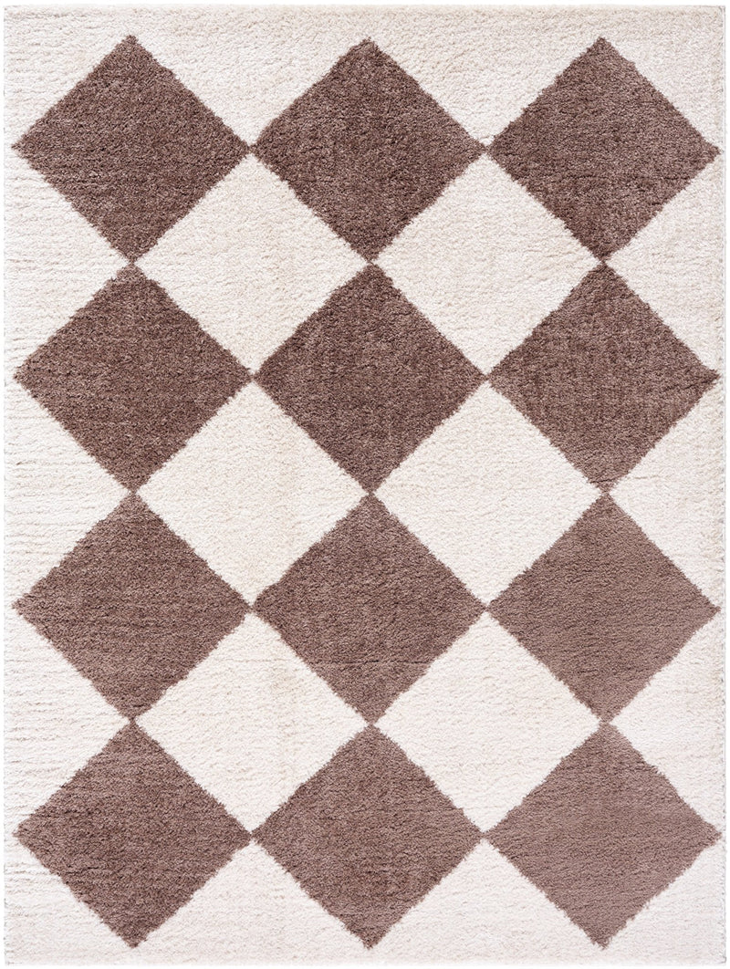 Arte Diamond Washable Shag Rug - BlueJay Avenue