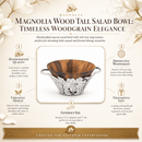 Arthur Court Magnolia Acacia Wood Salad Bowl - BlueJay Avenue