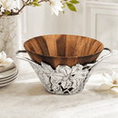 Arthur Court Magnolia Acacia Wood Salad Bowl - BlueJay Avenue