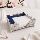 Arthur Court Magnolia Aluminum Luncheon Napkin Holder Box - BlueJay Avenue