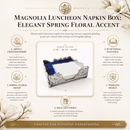 Arthur Court Magnolia Aluminum Luncheon Napkin Holder Box - BlueJay Avenue