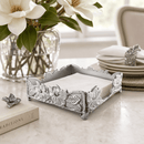 Arthur Court Magnolia Aluminum Luncheon Napkin Holder Box - BlueJay Avenue