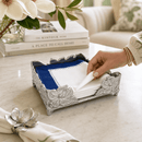 Arthur Court Magnolia Aluminum Luncheon Napkin Holder Box - BlueJay Avenue