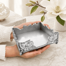 Arthur Court Magnolia Aluminum Luncheon Napkin Holder Box - BlueJay Avenue