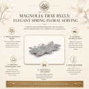 Arthur Court Magnolia Decorative Serving Tray, 8 x 13.5 - BlueJay Avenue