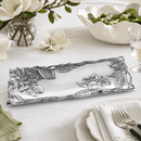 Arthur Court Magnolia Oblong Aluminum Serving Tray - BlueJay Avenue