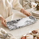 Arthur Court Magnolia Oblong Aluminum Serving Tray - BlueJay Avenue