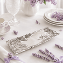 Arthur Court Magnolia Oblong Aluminum Serving Tray - BlueJay Avenue
