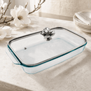 Arthur Court Magnolia Pyrex 3 Quart Casserole Dish with Lid - BlueJay Avenue