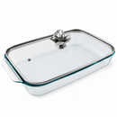 Arthur Court Magnolia Pyrex 3 Quart Casserole Dish with Lid - BlueJay Avenue