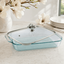 Arthur Court Magnolia Pyrex 3 Quart Casserole Dish with Lid - BlueJay Avenue