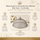 Arthur Court Magnolia Stainless Steel Mesh Food Cover - BlueJay Avenue