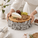 Arthur Court Magnolia Wood Cheese Pedestal - BlueJay Avenue