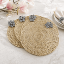 Arthur Court Magnolia Woven Seagrass Placemats, Set of 4 - BlueJay Avenue