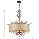 Asbury 4-Light Crystal Drum Chandelier Light Fixture - Spanish Bronze Finish - BlueJay Avenue