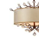 Asbury 4-Light Crystal Drum Chandelier Light Fixture - Spanish Bronze Finish - BlueJay Avenue