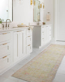 Ava Grass Green Traditional Washable Area Rug - BlueJay Avenue