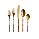 Bali Mirror Finish 5 Pc/20 Pc Gold Flatware Set - BlueJay Avenue