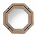 bali & pari Mirai Bohemian Woven Grasscloth Octagon Wall Mirror - BlueJay Avenue