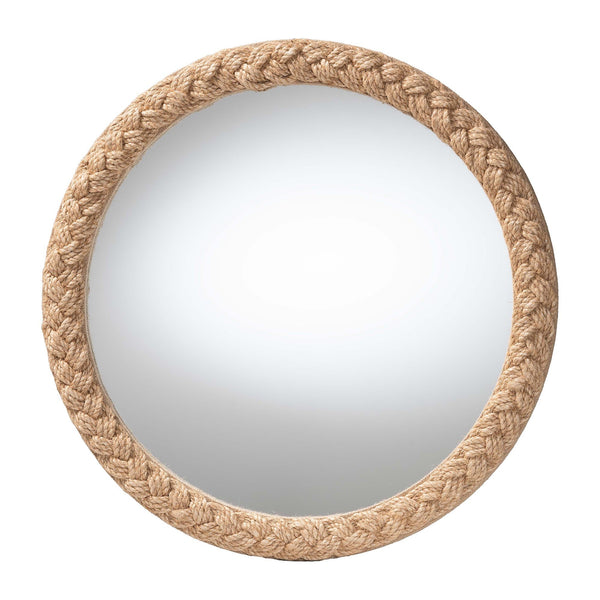 bali & pari Shara Coastal Braided Rope Round Mirror - BlueJay Avenue