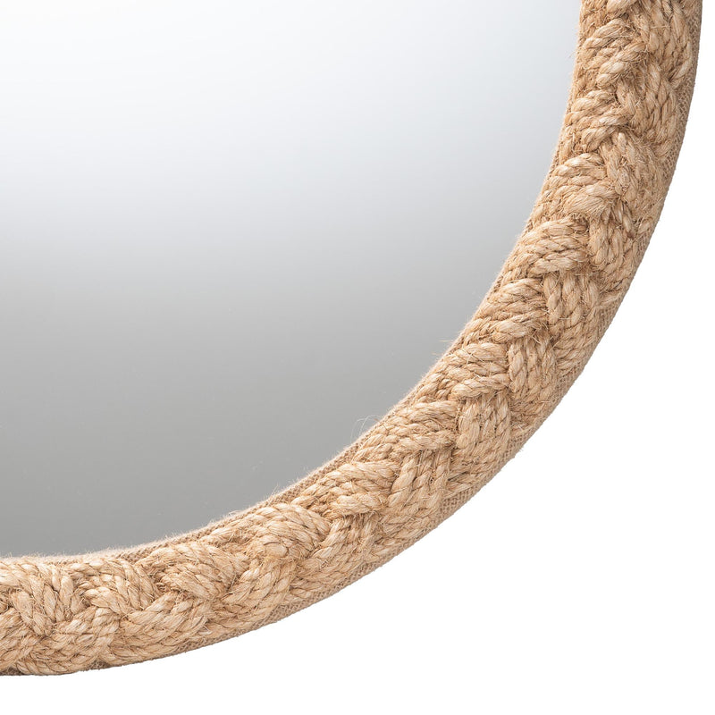 bali & pari Shara Coastal Braided Rope Round Mirror - BlueJay Avenue