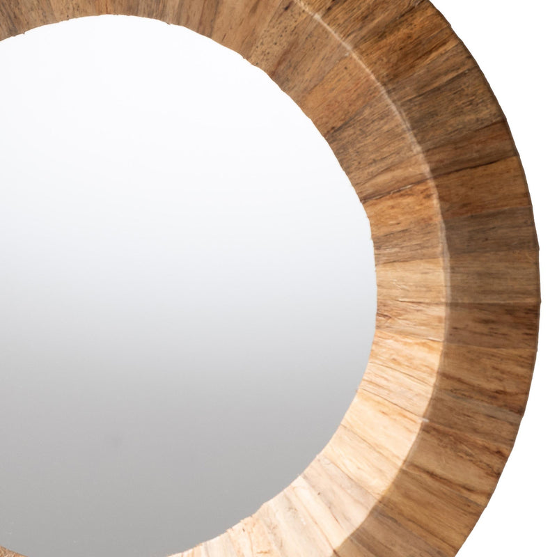 bali & pari Tarun Bohemian Grasscloth Round Wall Mirror - BlueJay Avenue