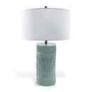 Bamboo Cylinder Celadon Lamp - BlueJay Avenue